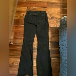 Shyanne Black Bootcut Jeans‎ Raw Hem Western Y2K 28x31